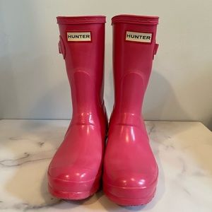 Hunter Short Pink Rain Boots